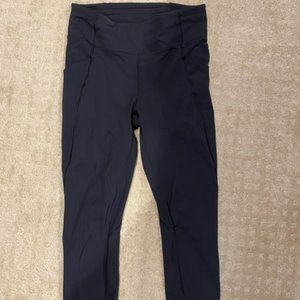 NWOT Lululemon Time To Sweat Black Leggings 8